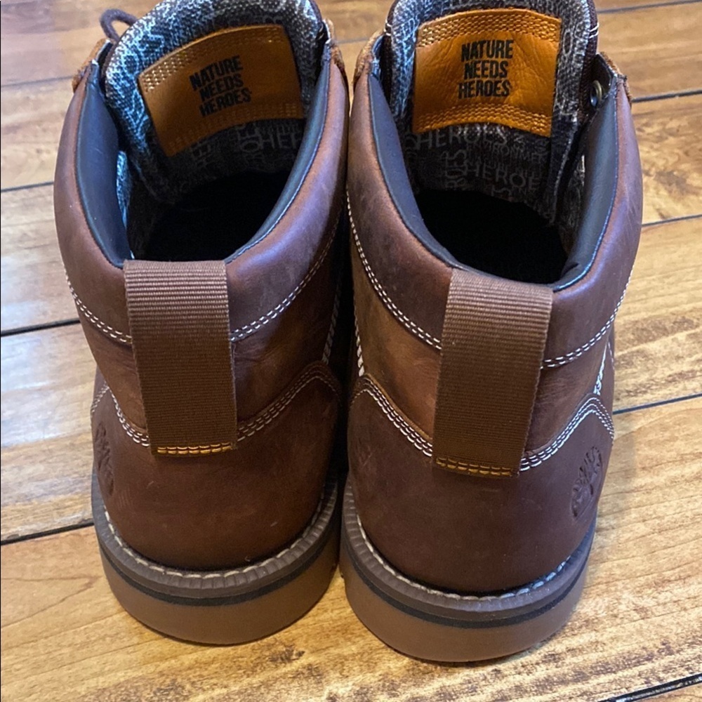 Timberland Brown Leather rebotl ortholite boots - Picture 8 of 9